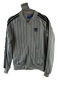 Giacca da pista ADIDAS bianca taglia UK 6 donna full zip a righe casual outdoor - Foto 1 di 8