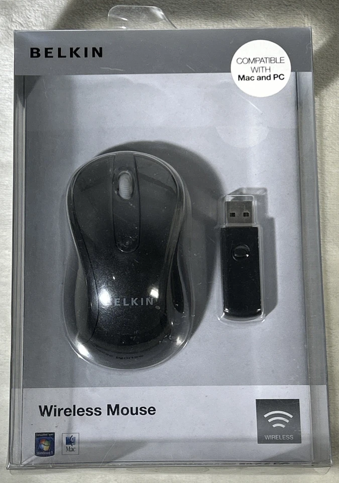 Belkin Wireless Mouse Black Sealed USB Adapter - Image 1 of 4