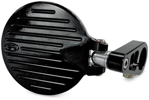 Joker Machine 09-303B Folding Bar End Mirror 3 1/4in. Round - Black Anodized - Picture 1 of 1