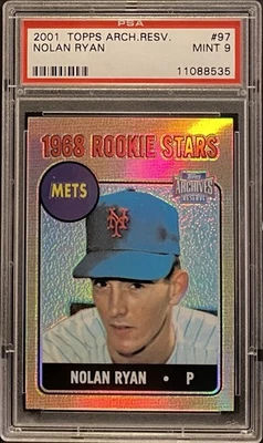 2001 Topps Archives Reserve Chrome Refractor Nolan Ryan #97 PSA 9 HOF - Image 1 of 4