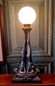 Gorgeous Art Deco Style Biba'esque Mid Century Lady Lamp Pair 60cm Tall Working - Picture 1 of 4