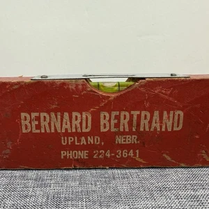 Livella vintage in legno con righello Bernard Bertrand Upland, Nebraska - Foto 1 di 6