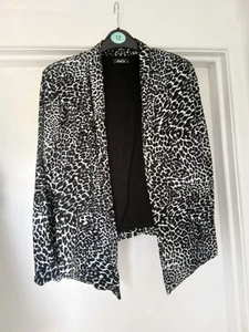 M&Co Jacket Size 12 . Animal Print ,lined, Shoulder Pads - Picture 1 of 5