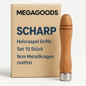 Holzraspel Holzfeile Griffe Set 10 Stück 9cm Metallkragen rostfrei DE. - Bild 1 von 5