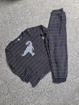 Schlafanzug/Pyjama: Gr. 134/140, Yigga, 2-teilig, langer Schlafi, Frottee, warm - Bild 1 von 4