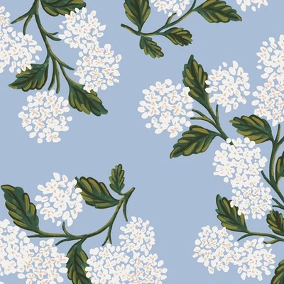 Rifle Paper Co, Rifle Paper Meadow Hydrangea in Blue Cotton Fabric - Image 1 of 3