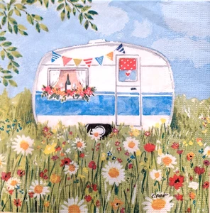 Summer Camping - Luncheon Paper Napkins Pack Of 20 - Picture 1 of 2