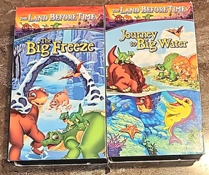 2 VHS The Land Before Time VIII IX Journey To Big Water & The Big Freeze - Picture 1 of 8