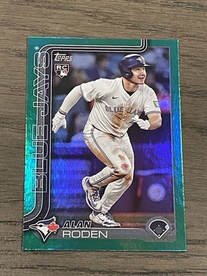 2025 Topps Update Green Rainbow Foil Alan Roden RC #US251 Blue Jays /99 - Image 1 of 2