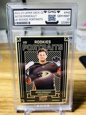 2022-23 Upper Deck Jacob Perreault Rookie Portraits GMG Graded 10 Gem Mint 💎 RC