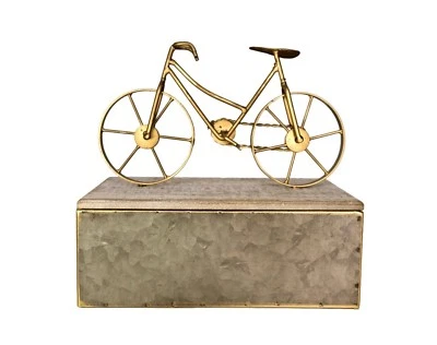 Golden Bicycle Decorative Storage Box, Jewelry Box, Home Decor Gift - Image 1 of 4