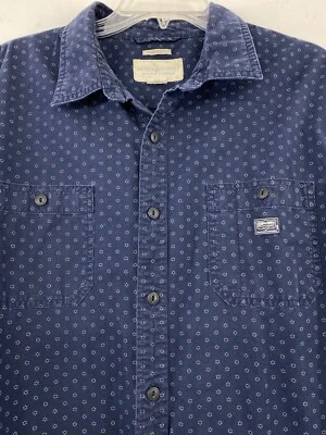 Camisa Denim & Supply Para Hombre 2XL Ralph Lauren Manga Larga Estampado Geométrico Azul Marino Foto 1 de 4