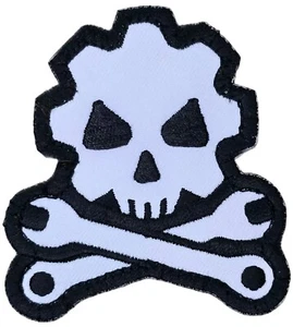 MSM DEATH MECHANIC ENGINEER MILSPEC MONKEY MILITARY SWAT B&W HOOK MORALE PATCH - Picture 1 of 2