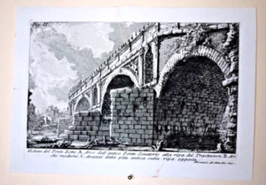 The Roman Antiquities, Giovanni Piranesi, VEDUTA DEL PONTE ROTTO A ..., 1752-56 - Picture 1 of 2