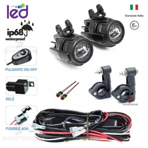 FARI SUPPLEMENTARI LED FARETTI MOTO FARO + KIT PULSANTE GS 1200 F800 F700 40W - Imagen 1 de 9