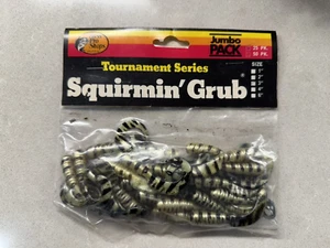 Vintage Bass Pro Shops Jumbo Pack Squirmin' Grub 3" Grubs 25 Count Pack Unopened - Picture 1 of 4