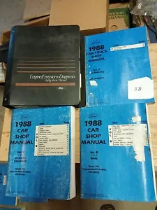 Ford Mustang Cougar Mark VII 1988 taller de servicio reparación taller manual conjunto fabricante de equipos originales - Imagen 1 de 8