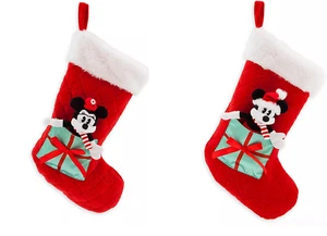 Disney Store Minnie Topolino Mini Peluche Giocattolo in Calza Rosso 2019 Nuovo - Foto 1 di 3
