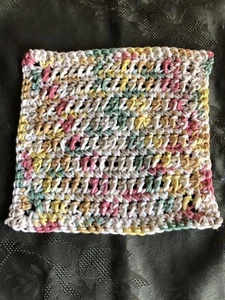 Handgefertigt 100 % Baumwolle Geschirrtuch Lappen Badetuch gehäkelt 1 Pastell - Bild 1 von 1