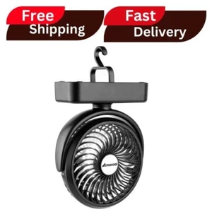 Portable Camping Fan with LED Lantern- 40H Work Time Rechargeable Battery Operat - Picture 1 of 7