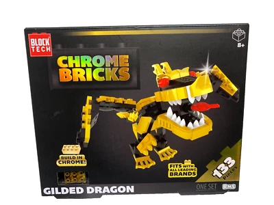 Block Tech Chrome Bricks Gilded Dragon 133 Pieces - Image 1 of 3