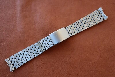 Bracciale orologio NOS anni 70/80 misura 18mm lunghezza regolabile cod 2037-18 - Immagine 1 di 4