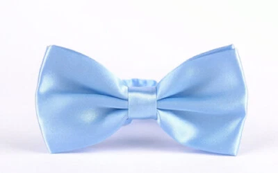 Fliege Schleife Hemd Anzug Smoking Hochzeit Festlichkeit Konfirmation Hell Blau - Bild 1 von 3