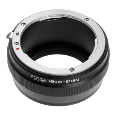 FOTGA Adapter for Nikon F Mount Lens to Canon EOS M M50 Mark II Mirroless Camera - Image 1 of 4