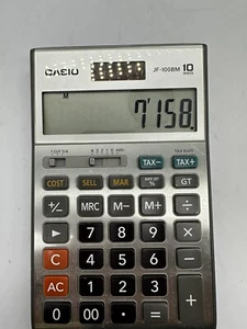 Casio Desktop Calculator JF100MS 10-Digit LCD JF100BM  TAX + MARGIN CALCULATIONS - Picture 1 of 5