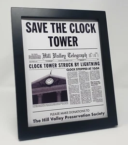 Reproducción fotográfica volante torre Save The Clock utilería 8x10 -B2 - Imagen 1 de 4