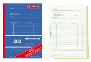 5 oder 10x herlitz Lieferscheine Nr. 202 Formularbuch Größe A6, 2x40 Blatt , SD - Bild 1 von 1