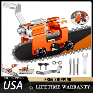 Chainsaw Chain Sharpening Jig Portable Hand Crank Sharpener Tool Set. - Picture 1 of 11