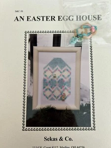 Needlepoint Chart - An Easter Egg House with charms - Picture 1 of 1