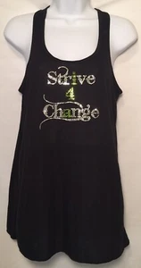 Bella Damas Negro L Tanque Estrás ESFUÉRZATE POR CAMBIAR - Imagen 1 de 7