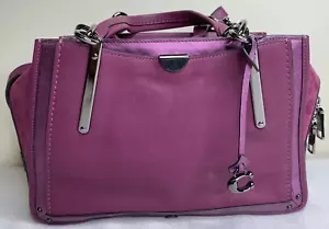 Coach Dreamer Dark Berry Multi Mixed Leather Metallic & Suede Gunmetal - Picture 1 of 10