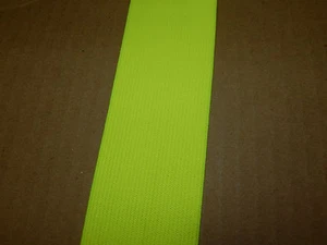 5 YARDS 2" WIDE KNITTED ELASTIC CHARTREUSE COLOR SAFETY YELLOW - MADE IN USA - Picture 1 of 2