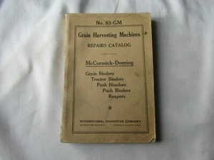 1938 IH International McCormick grain harvesting machines parts catalog manual - Picture 1 of 9