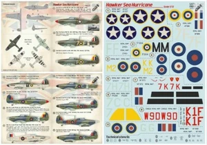 Print Scale 72-383 - 1/72 Hawker Sea Hurrikane, wet, dry decal for aircraft - Picture 1 of 12
