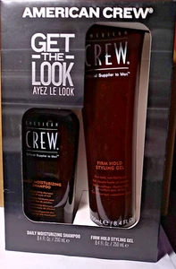 AMERICAN CREW DAILY SHAMPOO & FIRM HOLD STYLING GEL SET, 8.4 FL OZ EACH NIB - Picture 1 of 8