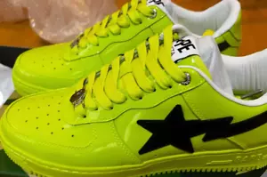 Bape sta 2024 patent leather all bathing ape US 11 fast ship in hand new11 - Picture 1 of 6