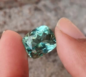 15.25 Ct Natural Bi-Color Sapphire Flawless Cushion Certified Unheated Gemstone - Picture 1 of 6