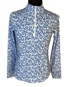 Tommy Bahama Golf y Tenis 1/4 Cremallera Pullover Para Mujer Mediano Tropical NUEVO - Imagen 1 de 14