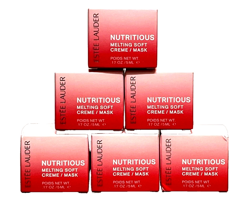 6x ESTEE LAUDER NUTRITIVO DERRETIMIENTO SUAVE CREMA/MASCARILLA 0,17 oz/5 ml ea NUEVO EN CAJA Foto 1 de 1
