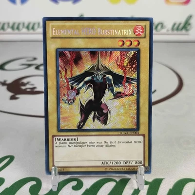 Elemental Hero Bustinatrix  LCGX-EN004 Secret Rare Yugioh Card  Very Light Play - Image 1 of 2