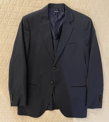 Jaqueta terno GIORGIO ARMANI feita na Itália acabamento texturizado preta 44 R$2495 - Imagem 1 de 4