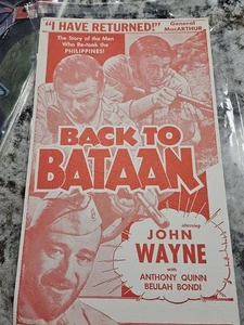 John Wayne Back To Bataan Window Poster - Picture 1 of 2