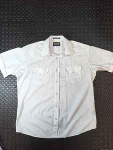 Vintage Panhandle Slim Western Pearl Snap Hemd Herren Weiß Kurzarm  - Bild 1 von 8