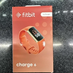 NEW Google Fitbit Charge 6 Advanced Fitness & Health Tracker Coral Pink GA05184 - Zdjęcie 1 z 5