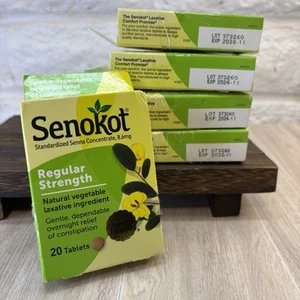 Lot Of 5 Senokot Regular Strength Natural Vegetable Laxative - 5 X Pack of 20 - Picture 1 of 1