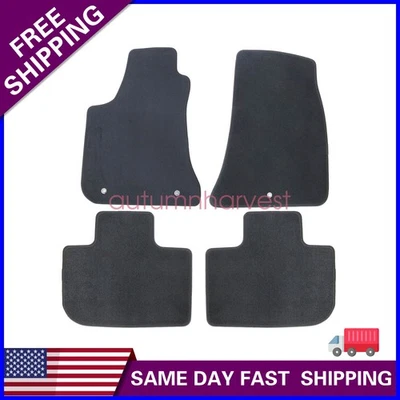 For 2015-2023 Dodge Challenger Front & Rear Velour Floor Mats Carpet Black 4PCS - Image 1 of 4